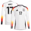 Camiseta de fútbol Manga Larga Alemania Wirtz 17 Primera Equipación Euro 2024 - Hombre